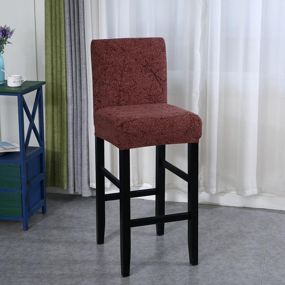 Bar Stool Chair Cover with Backs Stretch Printed Chair Slipper Cover for Club Housse De Chaise - La Casa de la Funda