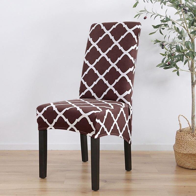 Chair Cover XL Size Solid Printed Elastic Fabric Chair Slipcover for Banquet Hotel Dining Home Decoration - La Casa de la Funda