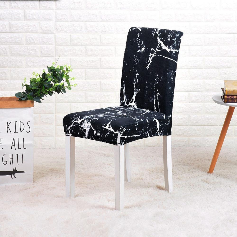 Dinning Chair Cover Stretch Elastic Printing Office Slipcovers Chair Seat Covers For Dining Room Kitchen Wedding Banquet Hotel - La Casa de la Funda