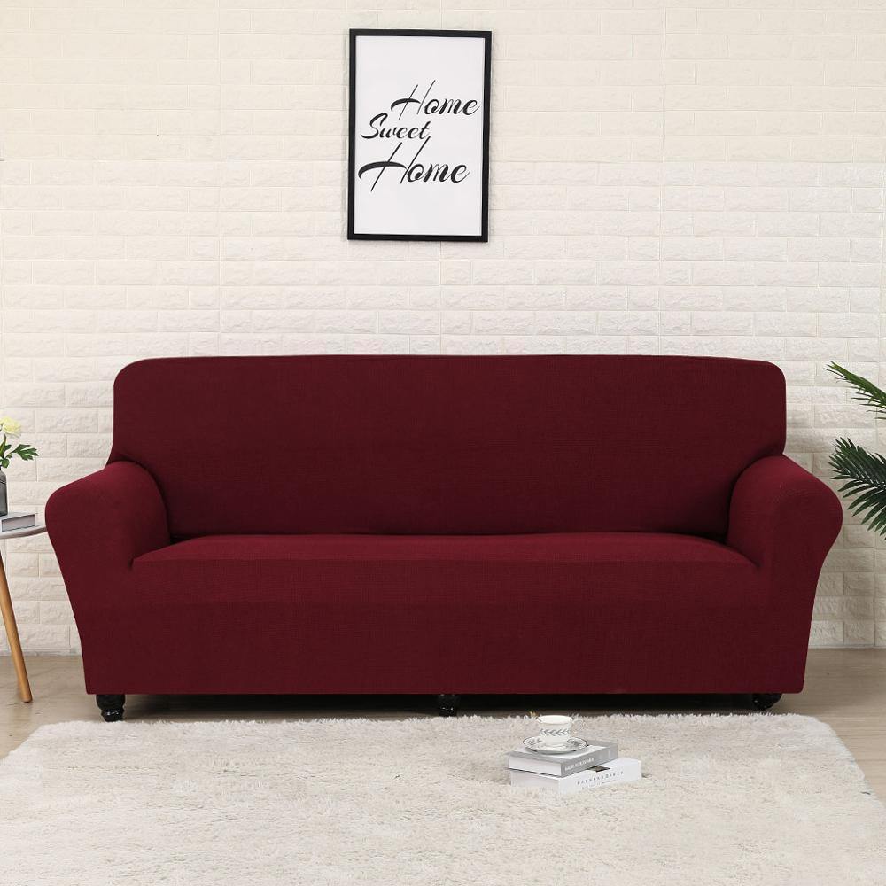 Waterproof sofa cover elastic sofa Protector plain color sofa cover for living room 1/2/3/4 seats - La Casa de la Funda