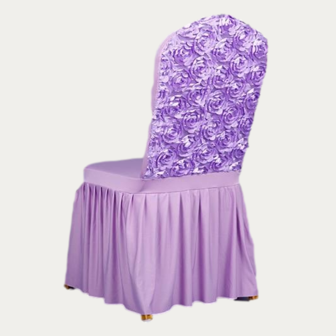 Fundas para sillas de boda Lou - forma 3D - 9 colores diferentes