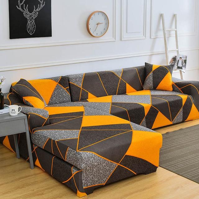 Housse de canapé d'angle Marina - 14 motifs différents Canapé Atelier de la housse 