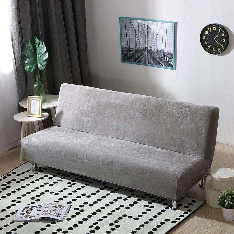 Housse de canapé-lit universelle en tissu peluche - Polina - Atelier de la housse