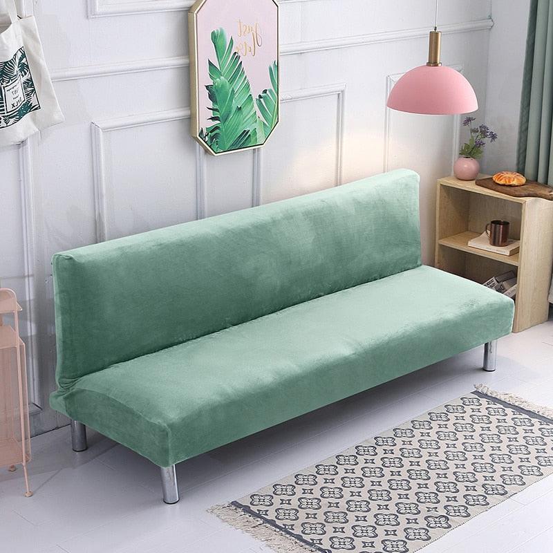 Housse de canapé-lit universelle en tissu peluche - Polina - Atelier de la housse