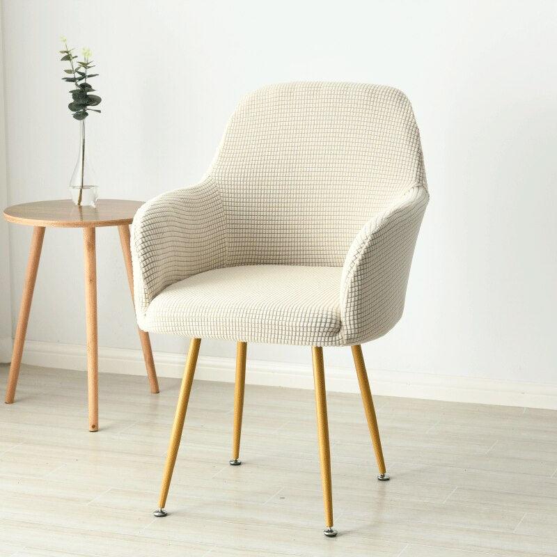 Housse de chaise design avec accoudoir - Aria - Atelier de la housse