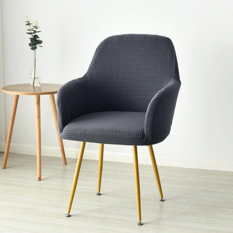 Housse de chaise design avec accoudoir - Aria - Atelier de la housse