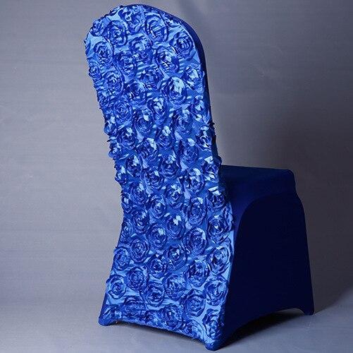 Housses de chaise de mariage Lou - Forme 3D - 9 coloris différents Atelier de la housse Bleu saphir 