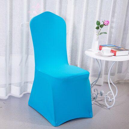 Housses de chaise unis mariage Linda - 15 coloris différents Atelier de la housse Bleu Lot de 10 