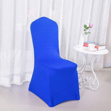 Housses de chaise unis mariage Linda - 15 coloris différents Atelier de la housse Bleu royage Lot de 10 