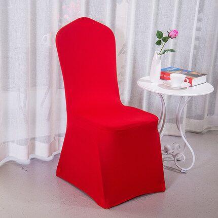 Housses de chaise unis mariage Linda - 15 coloris différents Atelier de la housse Rouge Lot de 10 