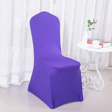 Housses de chaise unis mariage Linda - 15 coloris différents Atelier de la housse Violet Lot de 10 
