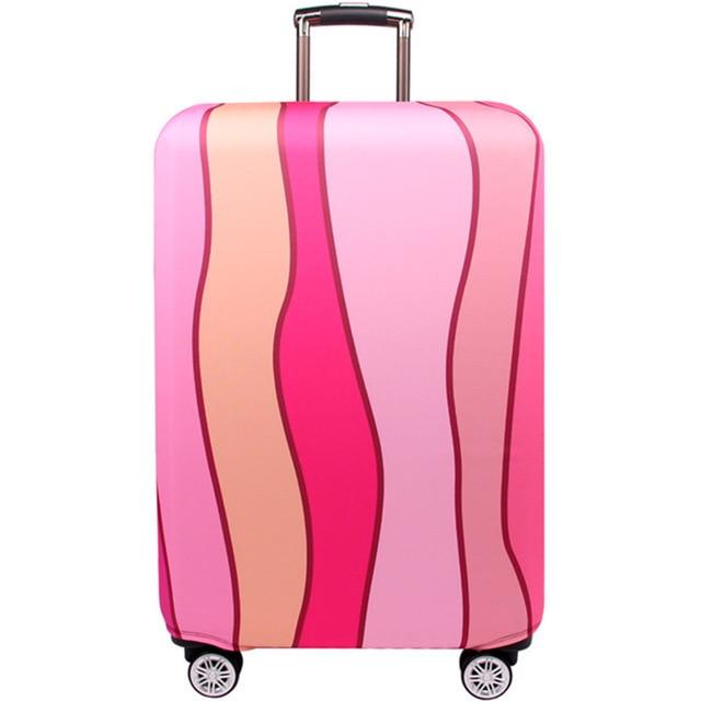 Housses de valise design Elias - 17 coloris différents Atelier de la housse Rose effet vague M 