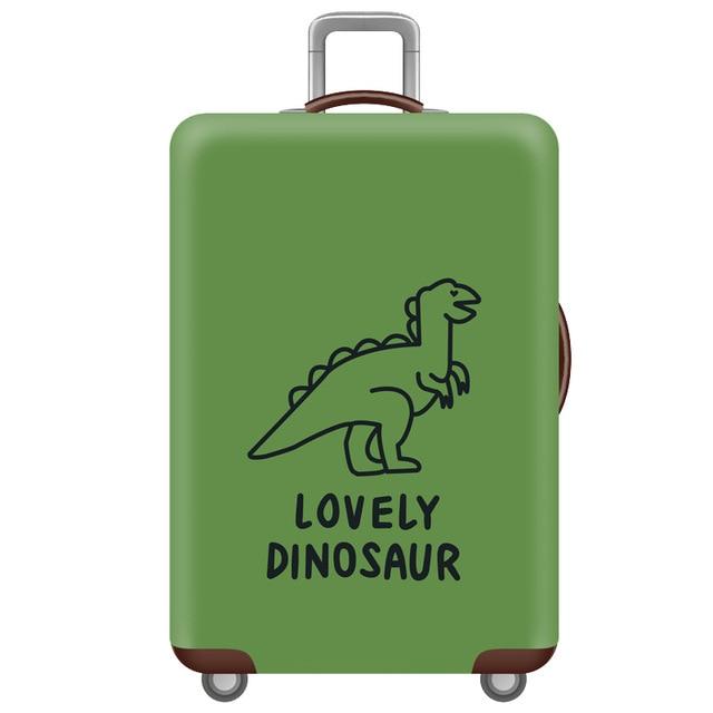 Housses de valise design Elias - 17 coloris différents Atelier de la housse Vert dinosaure S 